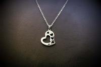 Heart Necklace, 6 Hearts Design