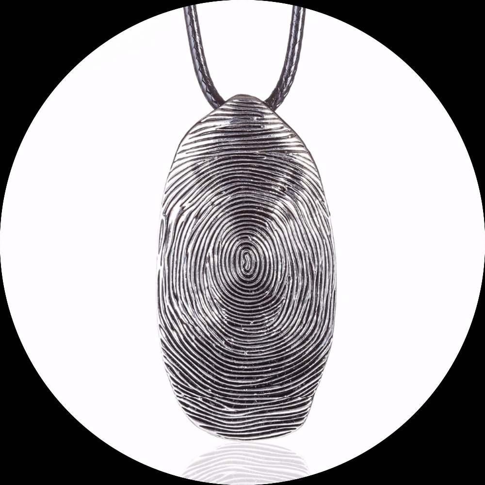 Fingerprint Design Long Necklace -Customisable