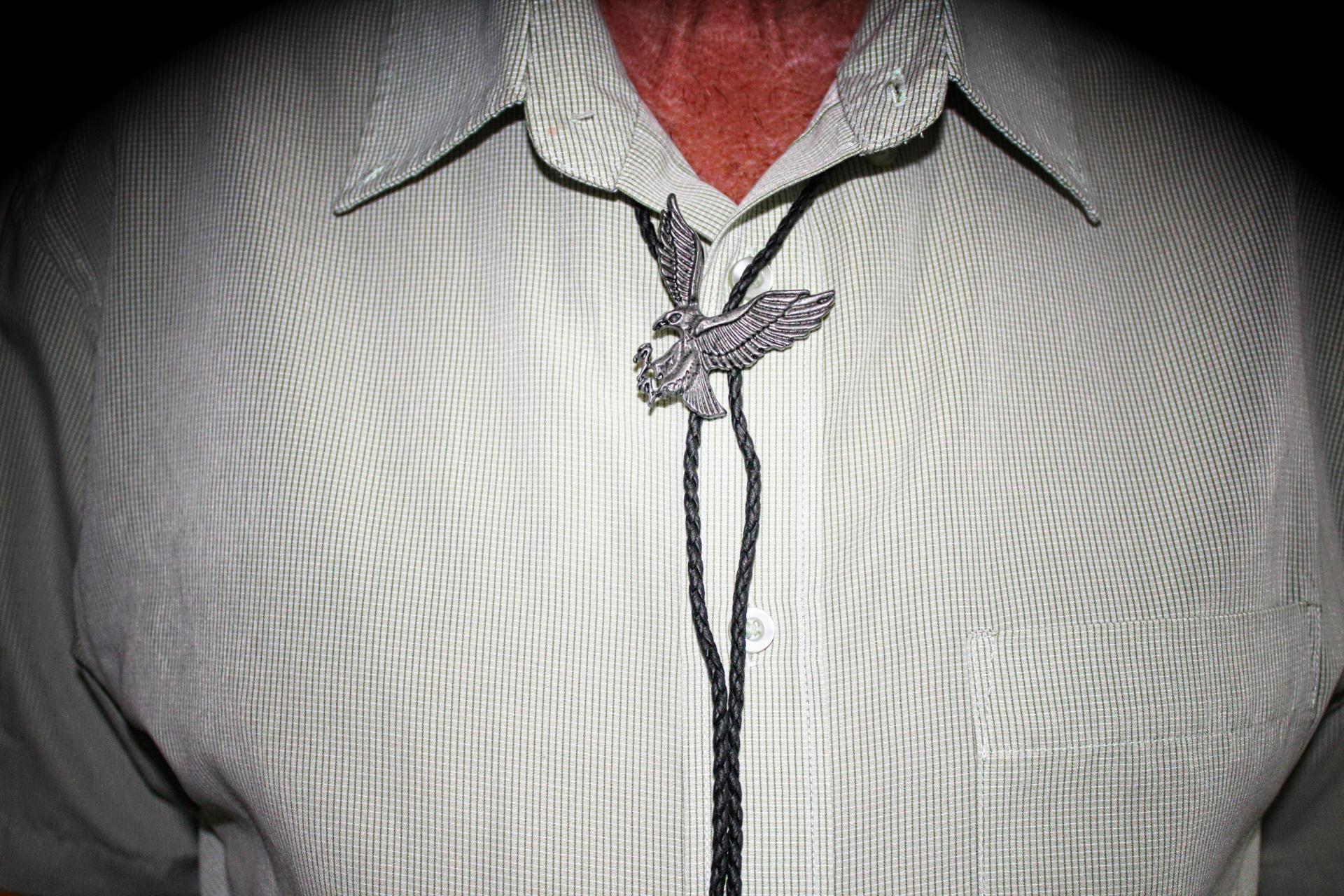 Vintage Bolo Cowboy Eagle Necklace