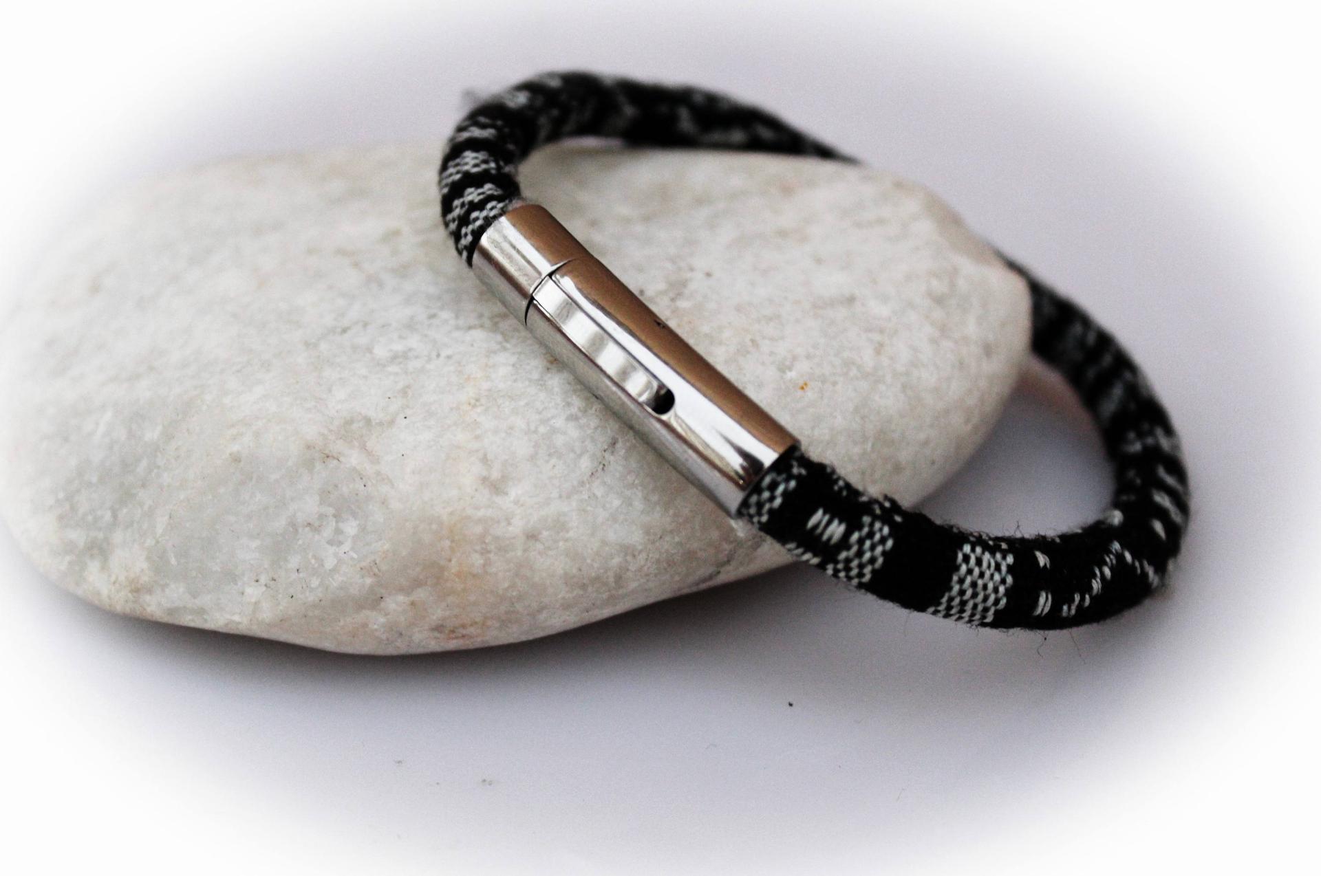 Ethnic Multicolour Rope Bracelet With Steel Clasp - 2 Designs
