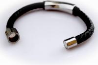 Leather & Steel Unisex Bracelets - 2 Designs - Made To Measure!