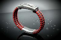 Anchor Nautical Leather & Steel Bracelet Customised