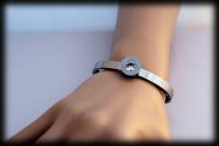 Stainless Steel Stud Bracelet - Change The Gems!