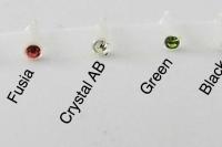 Bioplastic Body Jewelry Gem Nose Stud 20 Gauge -Choice of Colour