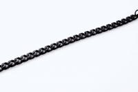 Black Stainless Steel Cuban Link Bracelet 22.5cm-24cm