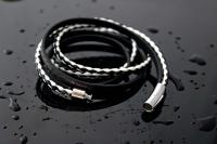 Leather Multiwrap Double Strand Black & White  Bracelet - Crafted To Size