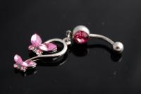 Butterfly Dangle Barbell Navel Ring