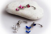 Butterfly Dangle Barbell Navel Ring