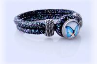 Colourful Butterfly Snap Button Bracelet