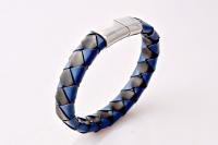 Diamond Checkers Bracelet - Black 'n Blue - Customisable