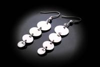 Stainless Steel Dangle Circle Earrings