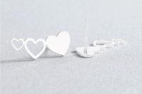 Chrissie C jewellery heart earrings