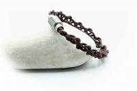 Cognac Leather Link Chain Bracelet