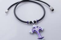 Colourful Enamel Cross Leather Choker - Customisable!