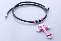 Colourful Enamel Cross Leather Choker - Customisable!