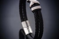 Double Layer Leather & Steel Bracelet - Customisable