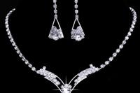 Crystal Teardrop Jewellery Set  - Choker and Earrings