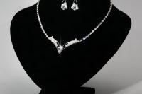 Crystal Teardrop Jewellery Set - Choker and Earrings