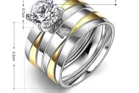 Stainless Steel Double Colour Split Ring
