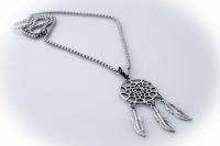 Dream Catcher Pendant Necklace - Stainless Steel