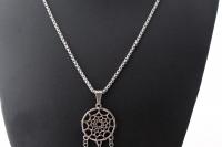 Dream Catcher Pendant Necklace - Stainless Steel