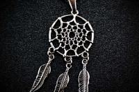 Dream Catcher Pendant Necklace - Stainless Steel