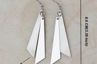 Stainless Steel Knife Edge Drop Earrings