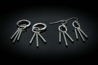 Punk Dangle Stick Titanium Steel Earrings - Customisable