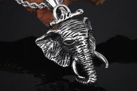 Elephant Pendant - Stainless Steel Statement Piece