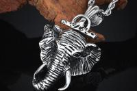 Elephant Pendant - Stainless Steel Statement Piece