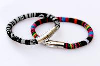 Ethnic Multicolour Rope Bracelet With Steel Clasp