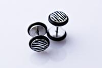 Fake Ear Plug Stretcher - Zebra Print