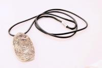 Fingerprint Design Long Necklace -Stainless steel clasp