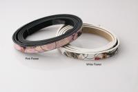 Medical Alert Flat Leather Flower Design Bracelet - Customise