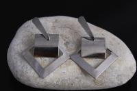 Stainless Steel Geometric Square Earrings