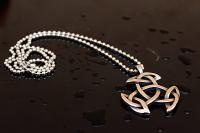 Geometric Triquetra Trinity Knot Stainless Steel Pendant