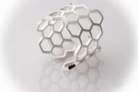 Geometric Honeycomb Design Adjustable Ring