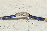 Handcuff Bracelet Unisex In Dual Colour Leather  - Customisable