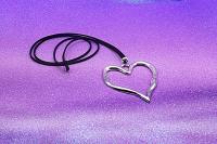 Heart Statement Long Necklace - Abstract Design