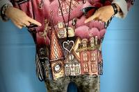 Heart Statement Long Necklace - Abstract Design