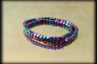 Hematite  Rainbow Double Layer Bracelet