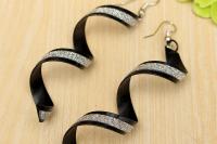 Retro Spiral Twist Long Drop Earrings