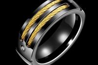 Titanium Ring - Cable & Screw Design - Unusual!