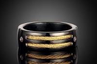 Titanium Ring - Cable & Screw Design - Unusual!