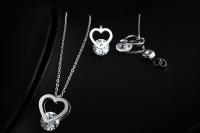 Heart Shaped Stainless Steel Jewellery Set