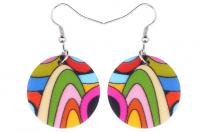 Colourful circle earrings