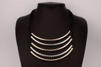 Multilayer Tube Leather Choker Necklace