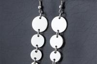 Stainless Steel Dangle Circle Earrings