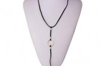 Long Leather Double Layer Necklace