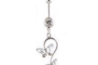 Butterfly Dangle Barbell Navel Ring